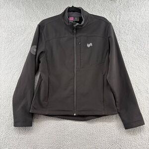 Lyft Mens Full Zip Jacket Black Size M Fleece Lined 1K Club Long Sleeve Pockets